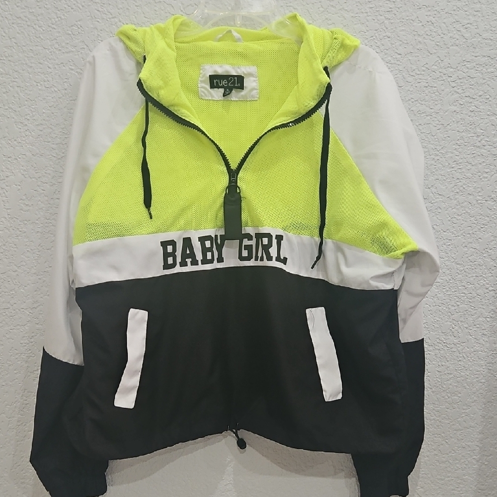 Neon Yellow and Black BABY GRL Jacket
